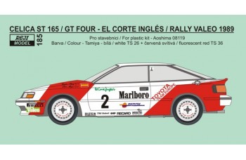 Decal – Toyota Celica ST165 - Rally El Corte Ingles 1989 Winner - Sainz